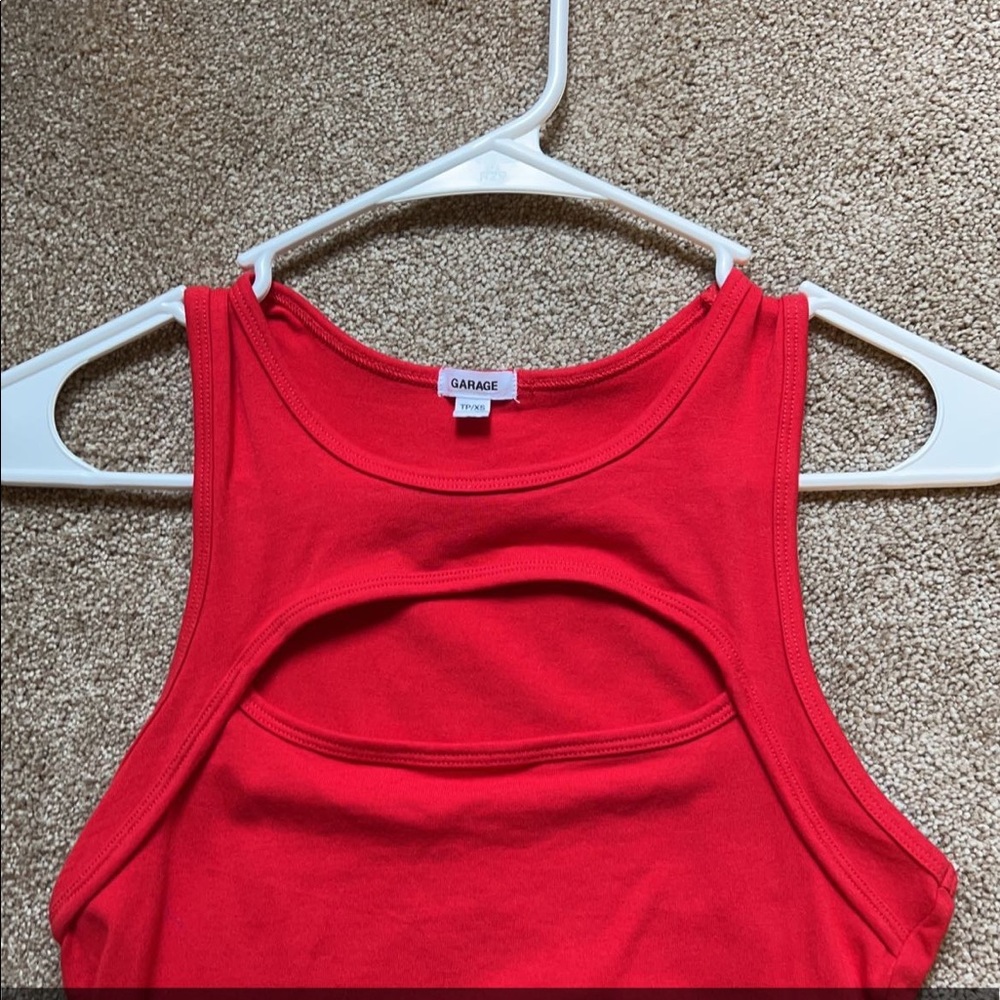 Adorable red crop top